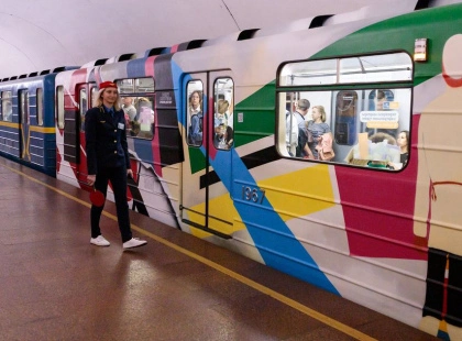 У київському метро запустили артпоїзд, присвячений Казимиру Малевичу