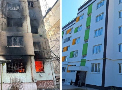 В Макарові завершується капітальний ремонт будинку, пошкодженого бойовими діями