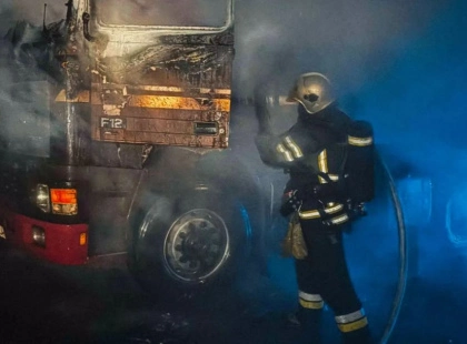 Пожежа в Ірпені: під час займання вантажівки постраждала жінка