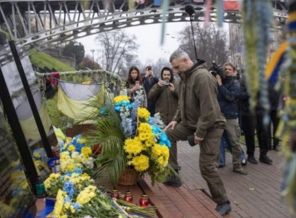 Кличко на Алеї Героїв Небесної Сотні: звернення до українців у День Гідності та Свободи