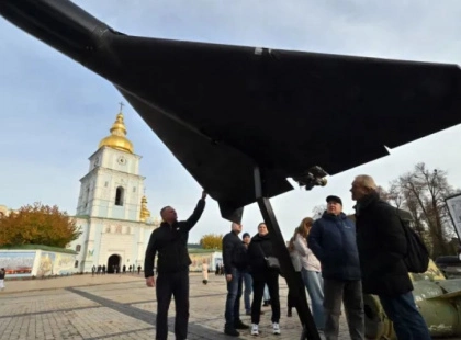 Російський “шахед” на Михайлівській площі: Київ показує світові зброю терору