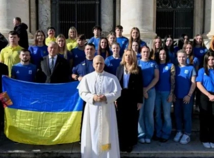 Українські спортсмени у Ватикані: Папа Лев XIV звернувся до дітей з Ірпеня