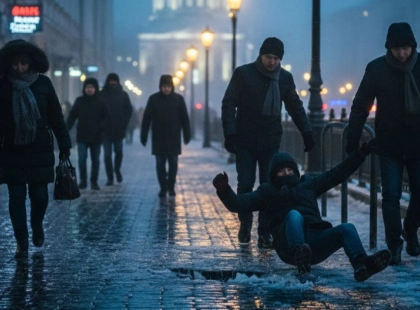 Обережно ожеледиця! Щодня близько двох сотень киян звертаються до лікарів