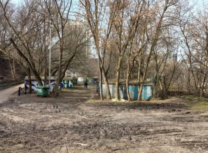 «Паркінг повертається?» На Пейзажній алеї почали вирубку дерев та зносять гаражі