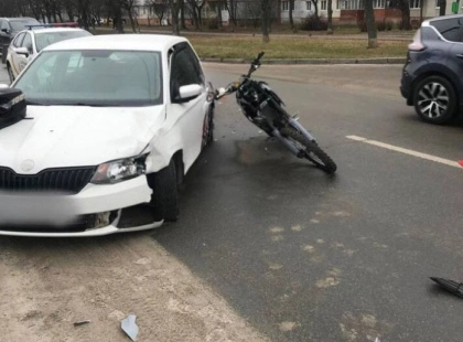 ДТП у Білій Церкві: підліток-мотоцикліст постраждав, госпіталізовано обох водіїв
