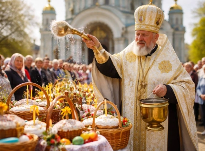 Підручники, пиво та «святий» корм: що кияни клали у великодні кошики 2026 року