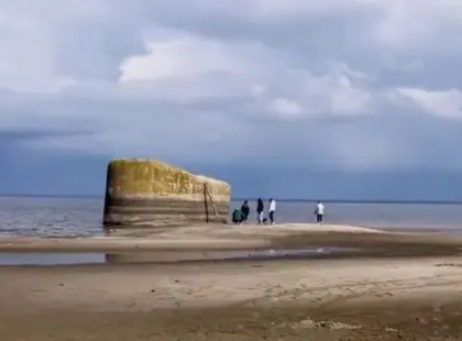 Київське море відступило: з-під води з’явився ДОТ часів Другої світової