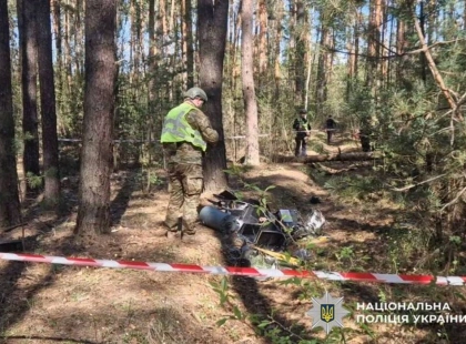 У Києві в лісосмузі знайшли БпЛА «Герань-2» із бойовою частиною