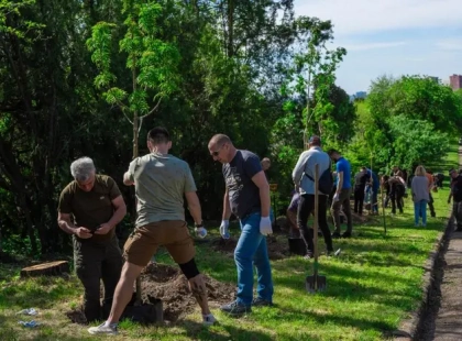 Горобина як символ незламності: у Києві з’явилася Алея Героїв у ботсаду імені Гришка