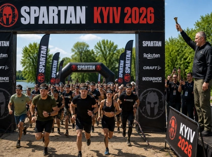 У Києві на Трухановому острові Кличко відкрив міжнародні змагання Spartan Kyiv 2026