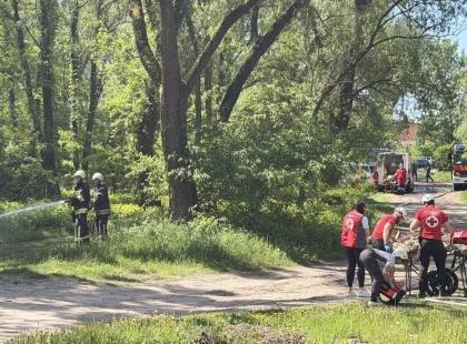 У Дарницькому районі Києва навчали рятувальників гасінню лісових пожеж