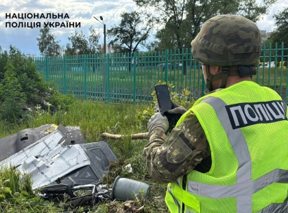 У Києві в Деснянському районі виявили російський дрон «Герань-2» із бойовою частиною
