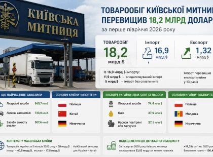 Товарообіг Київської митниці перевищив 18,2 млрд доларів: що найбільше імпортували