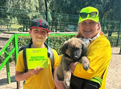 У Києві на Дні адопції двоє цуценят знайшли нові родини