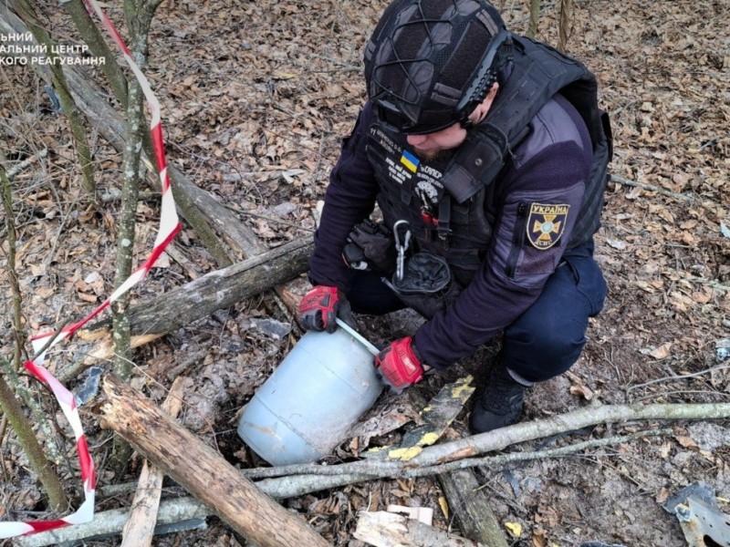 На Київщині лісник знайшов небезпечну частину російського безпілотника - 1