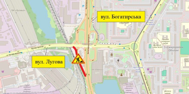 Обмеження руху на з’їзді з Лугової на Богатирську: що потрібно знати киянам - 1
