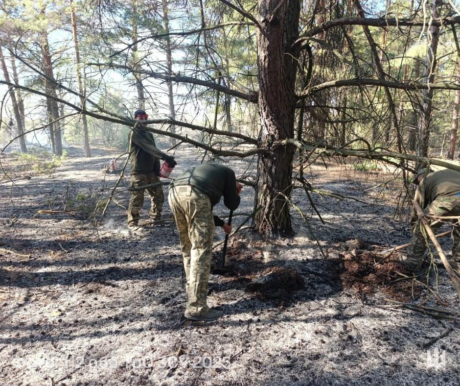 Київські тероборонівці врятували оселі від лісової пожежі після атаки ворога - 2