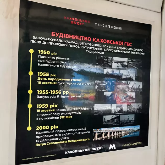 Пам'ять та просвіта: на річницю підриву Каховської ГЕС у столичному метро запустили спецпоїзд - 1