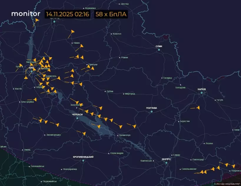 Масована комбінована атака на Київ та область триває. Всі Shahed зосереджені на столичному регіоні - 1