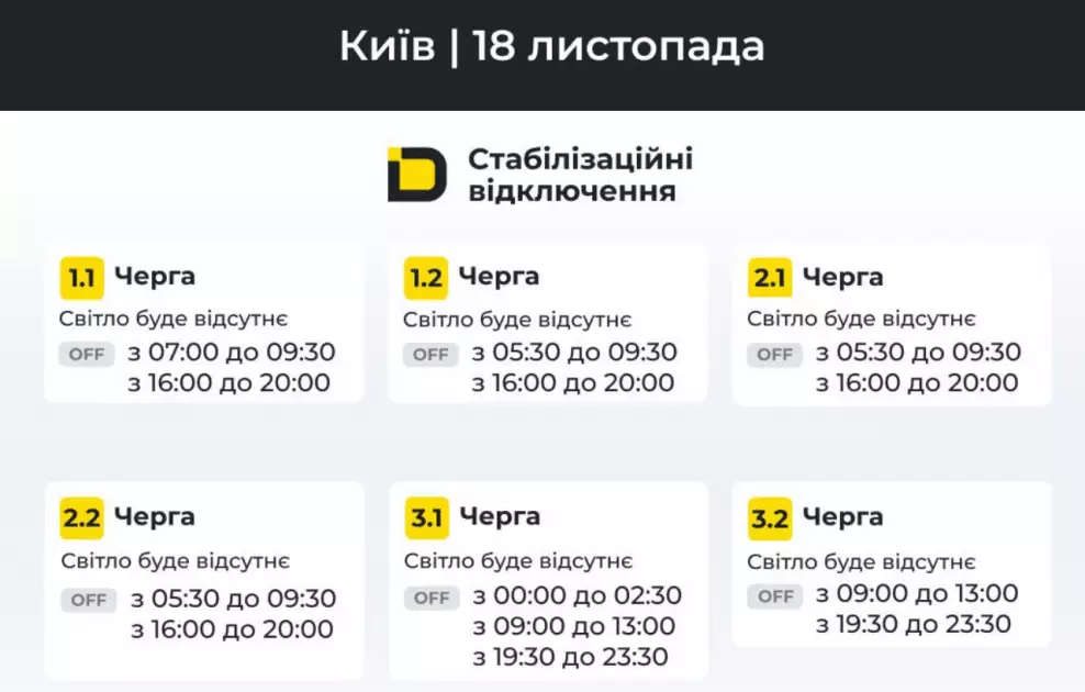 У Києві та області ввели стабілізаційні відключення через удари РФ по енергооб’єктах - 1