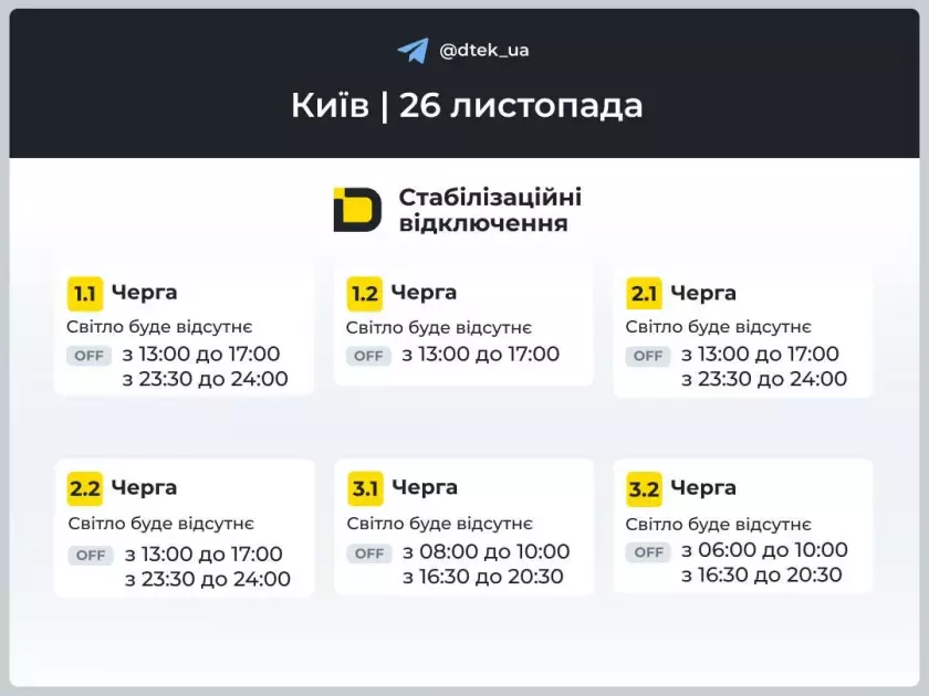 Київ переходить на оновлений режим електрики: стабілізаційні відключення до півночі - 1
