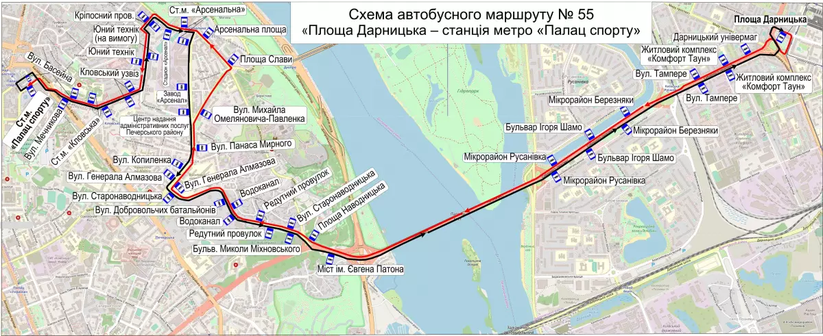 На шляхопроводі біля станції метро «Дарниця» поступово відновлюють тролейбусні та автобусні маршрути - 5