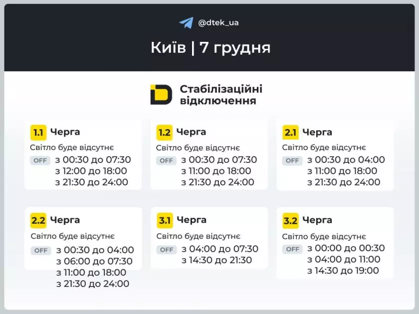 У неділю, 7 грудня, Київ живе за жорстким енергетичним графіком. - 1