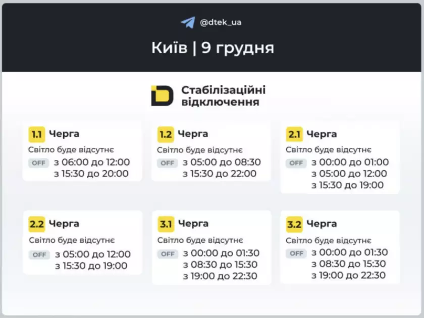 До 16 годин без світла: у Києві та області діють жорсткі графіки відключень - 2