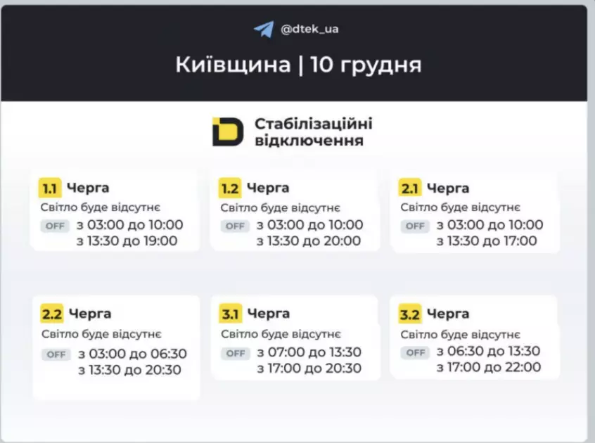 «Стабілізаційні відключення у столиці: оприлюднені графіки на середу» - 3