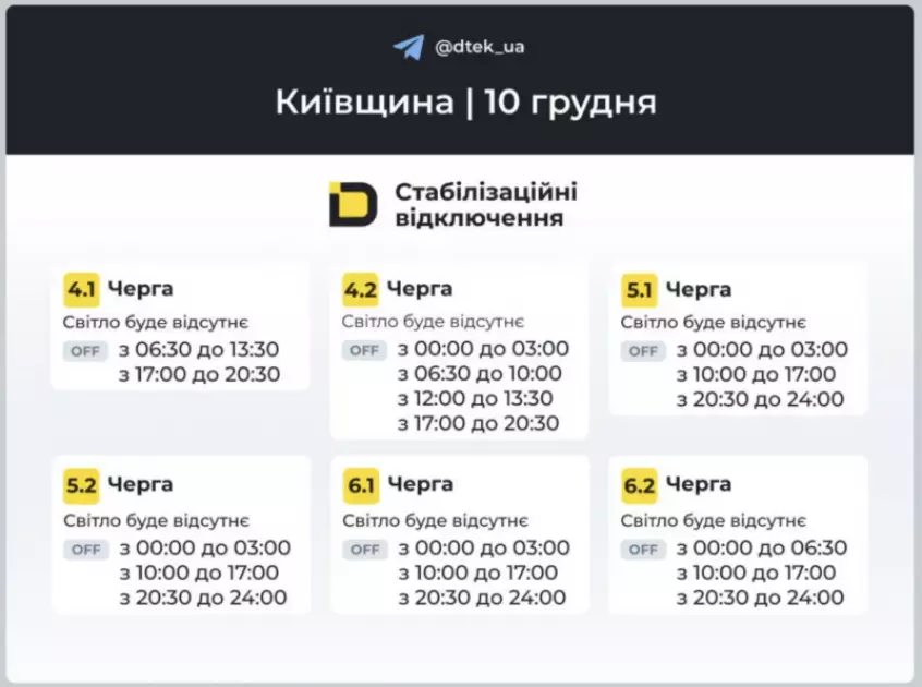 «Стабілізаційні відключення у столиці: оприлюднені графіки на середу» - 4