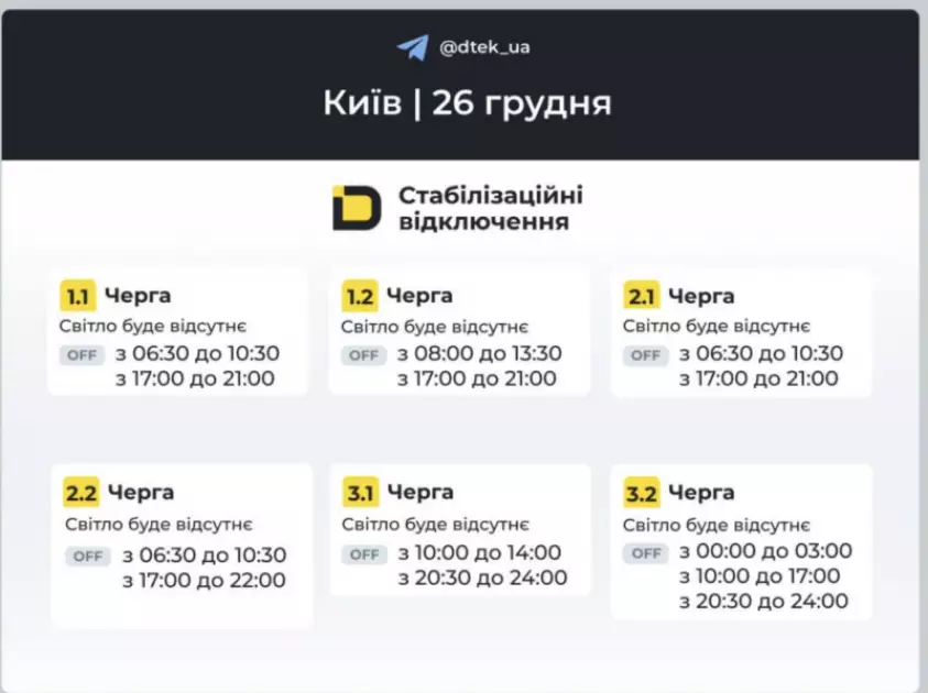 Київ сьогодні зі світлом за розкладом: що повідомляє ДТЕК - 1