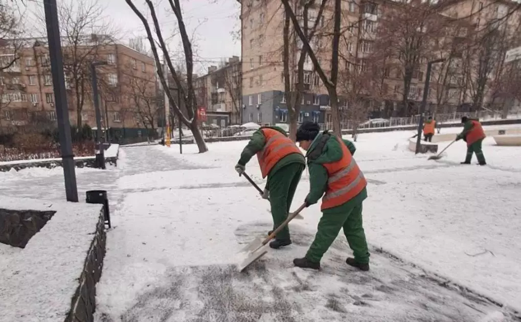 Комунальники з ранку в парках і скверах: Київ очищають від наслідків хуртовини - 1