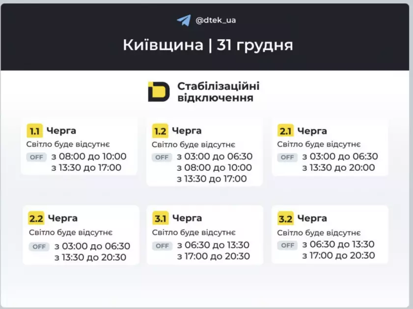 Новий рік за графіком: як вимикатимуть світло у Києві - 3