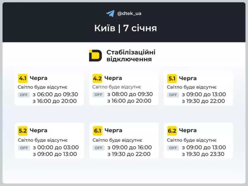 Світло в Києві та області: що чекати 7 січня і де дивитися графік - 2