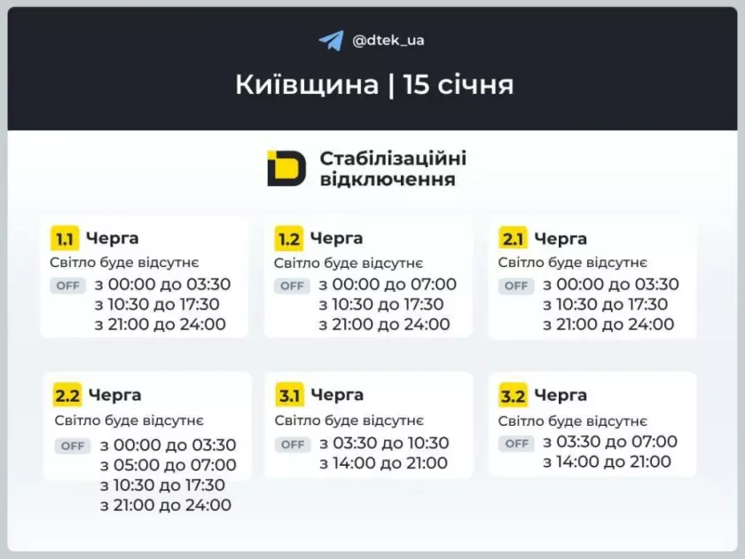 Київ у режимі енергетичної надзвичайної ситуації: світло — по 3 години на добу - 3
