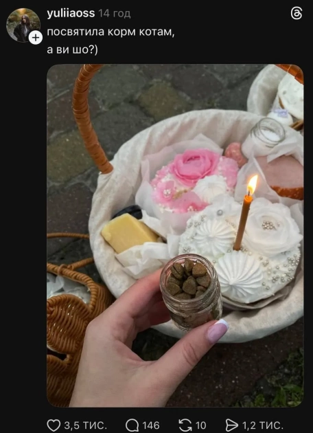 Підручники, пиво та «святий» корм: що кияни клали у великодні кошики 2026 року - 7
