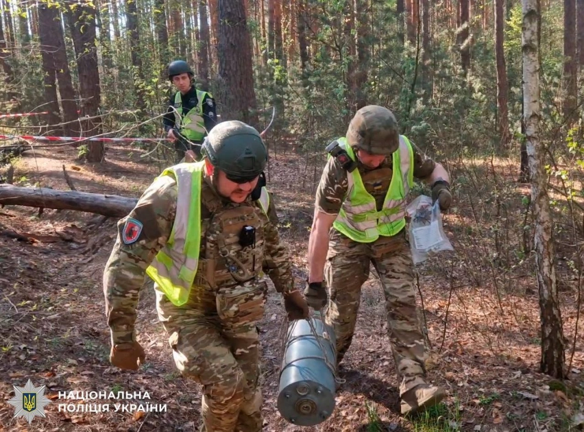 У Києві в лісосмузі знайшли БпЛА «Герань-2» із бойовою частиною - 1