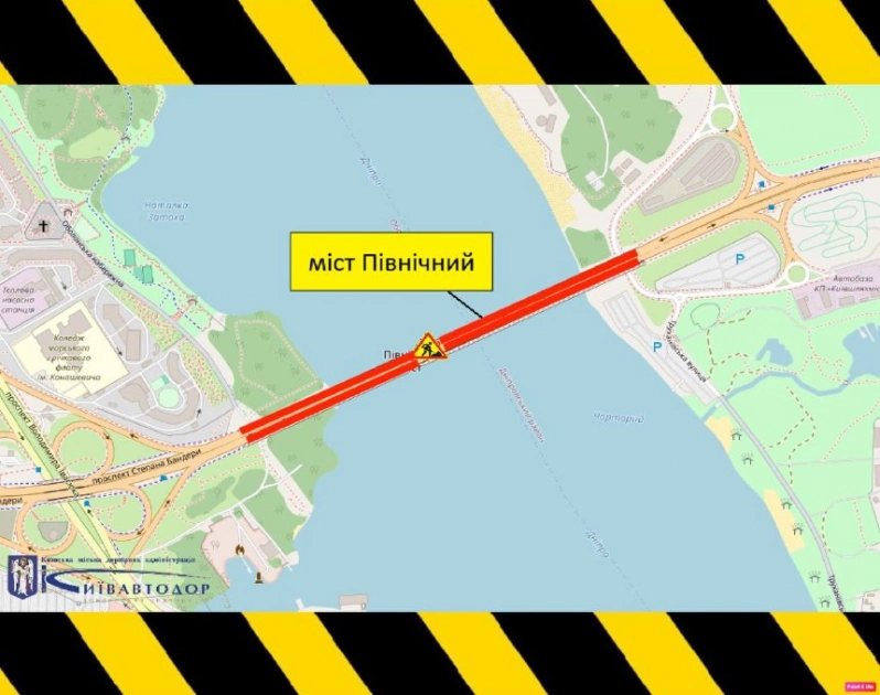 На Північному мосту в Києві до 6 липня частково обмежать рух: схема - 1