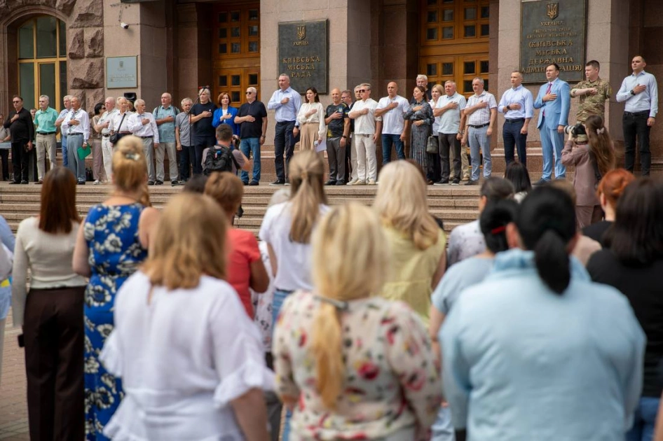 За 13 місяців до незалежності: у Києві відзначили річницю підняття синьо-жовтого прапора - 2